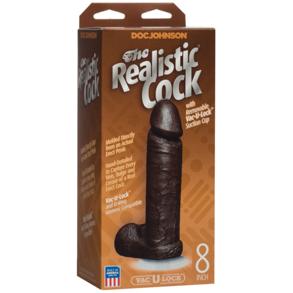 "8"" Realistic Cock W/balls"