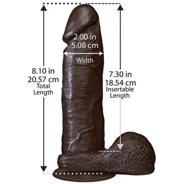 "8"" Realistic Cock W/balls" - Image 3