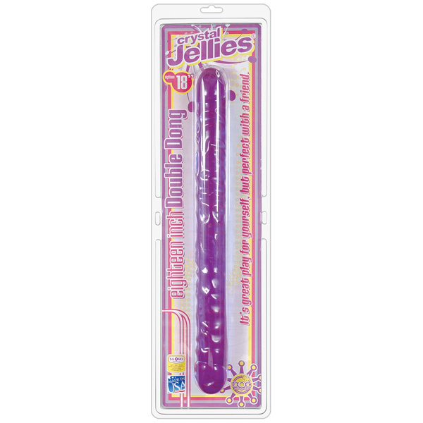 Crystal Jellies 18" Double Dong - Purple