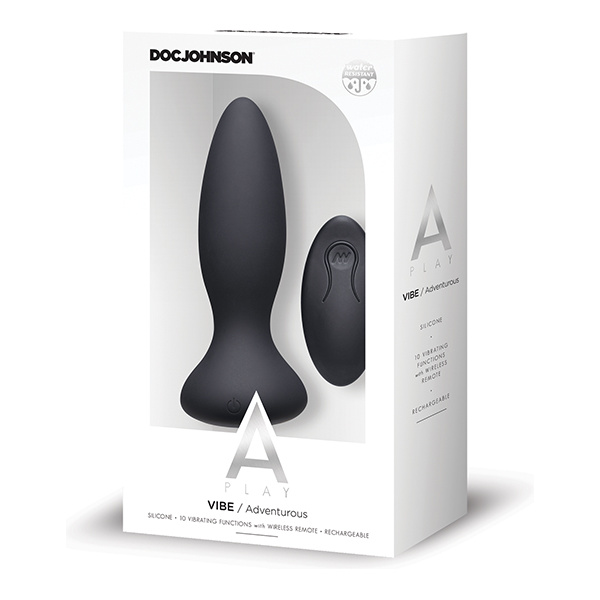 A Play Rechargeable Silicone Adventurous Anal Plug W/remote