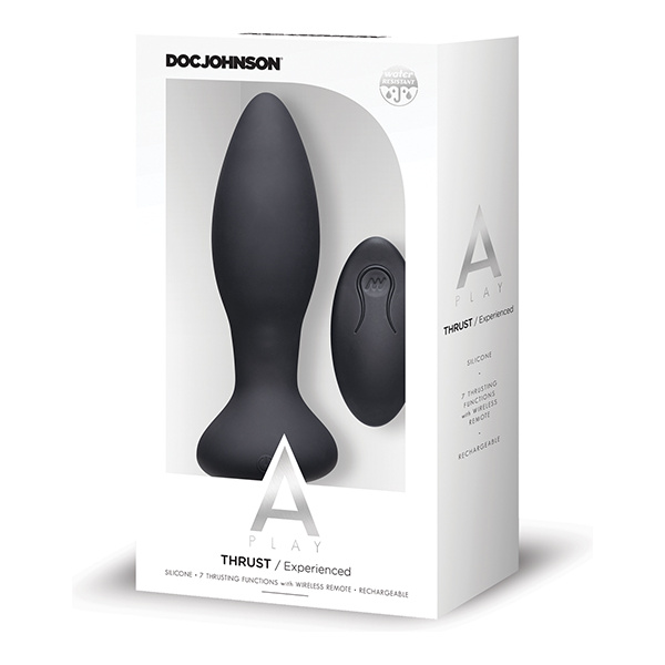 A Play Thrust Experienced Rechargeable Silicone Anal Plug W/remote