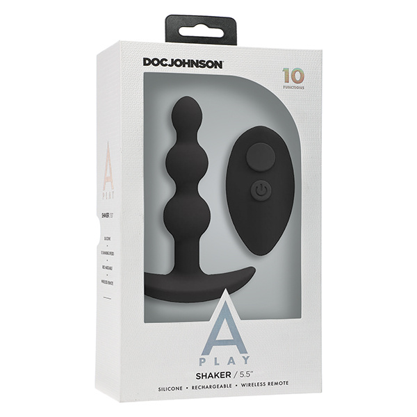 A Play Shaker Rechargeable Silicone Anal Plug W/remote