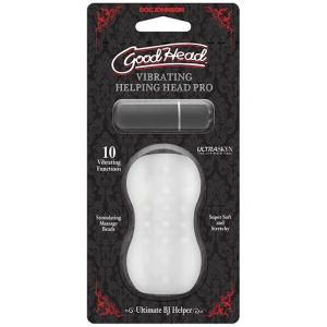 GoodHead Helping Head Pro ULTRASKYN Vibrating Stroker - Frost