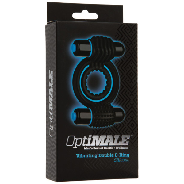 OptiMale Vibrating Double C Ring - Black