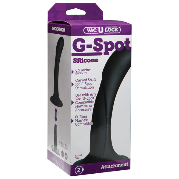 Vac-U-Lock G Spot Silicone Dong - Black