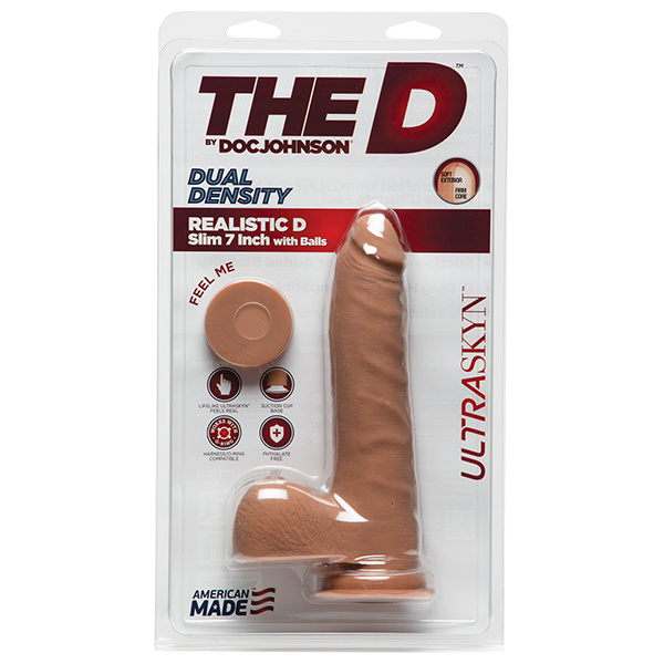 "The D 7"" Realistic D Slim W/balls"