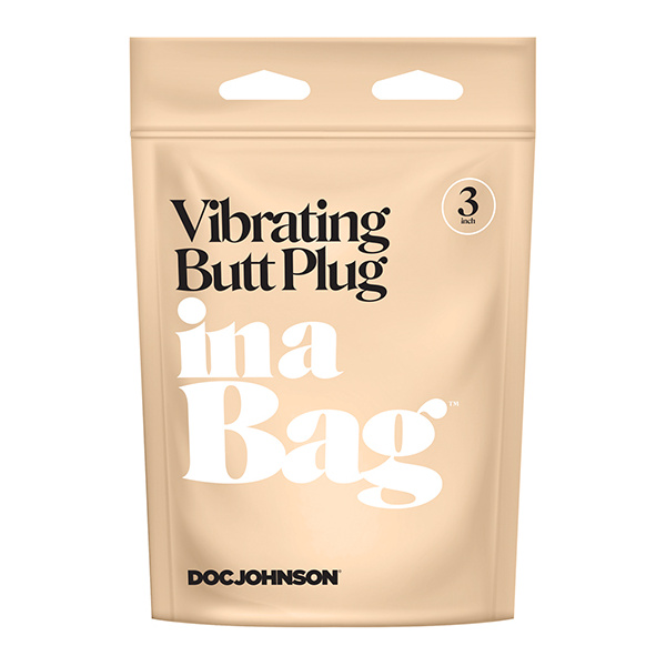 In A Bag 3" Vibrating Butt Plug - Black - Image 3