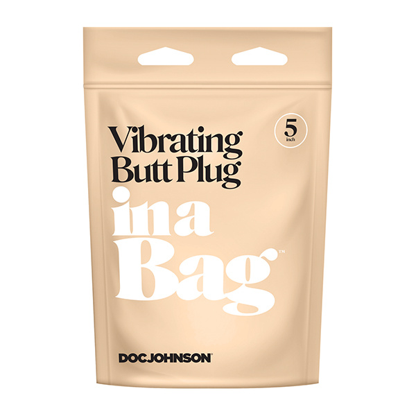 In A Bag 5" Vibrating Butt Plug - Black - Image 5