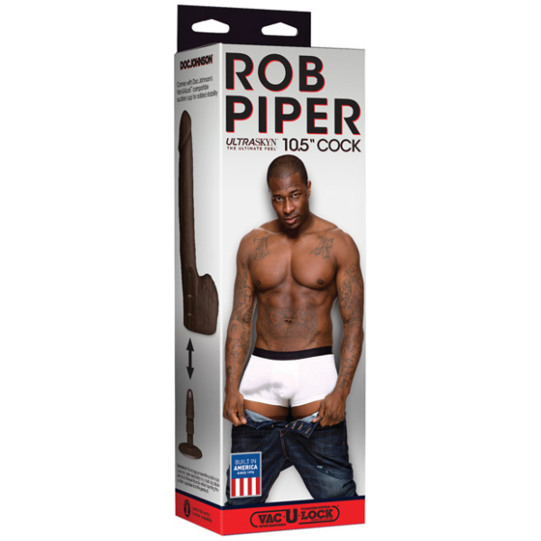 Rob Piper Cock w-Balls & Suction Cup - Chocolate