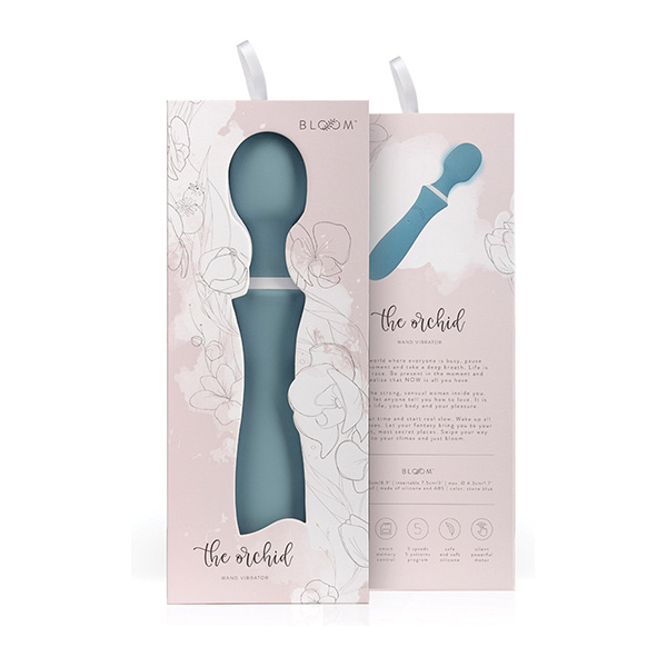 Bloom The Orchid Wand Vibrator - Teal - Image 3