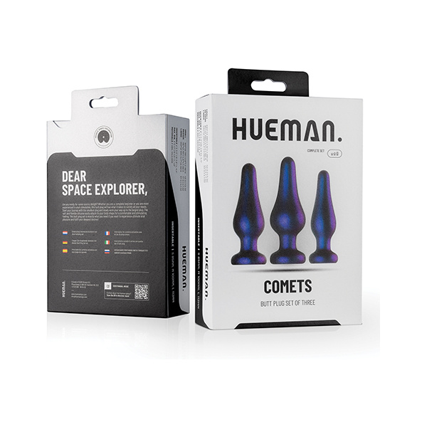 Hueman Comets Butt Plug Set of 3 - Purple - Image 3