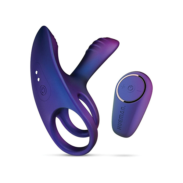Hueman Infinity Ignite Vibrating Cock Ring - Purple - Image 5