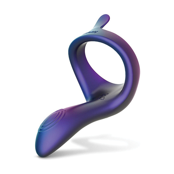 Hueman Solar Cock Ring w-Vibrating Perineum - Purple - Image 3