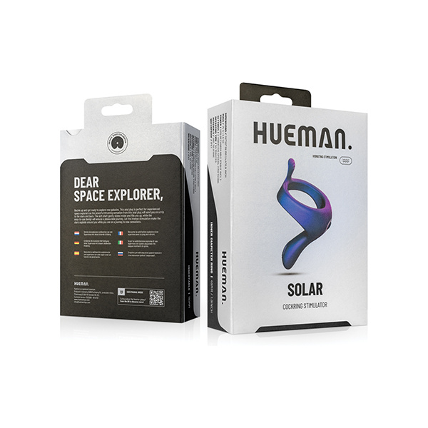Hueman Solar Cock Ring w-Vibrating Perineum - Purple - Image 2