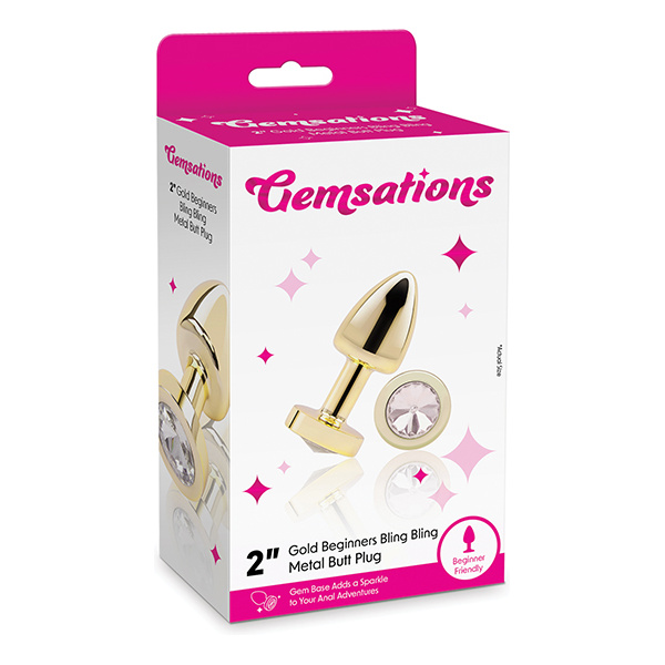 Gemsations 2" Beginners Bling Bling Metal Butt Plug