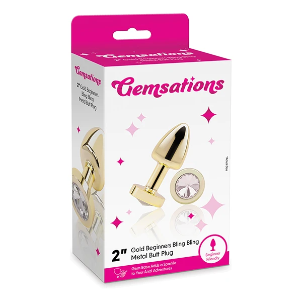 Gemsations 2" Beginners Bling Bling Metal Butt Plug