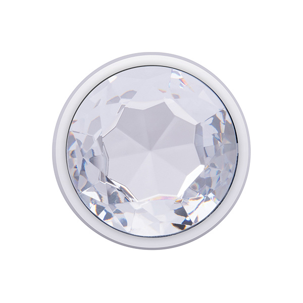 Gemsations 2 pc 3.25" & 3.7" Tapered Bling Bling Metal Butt Plug Training Set - Silver - Image 2