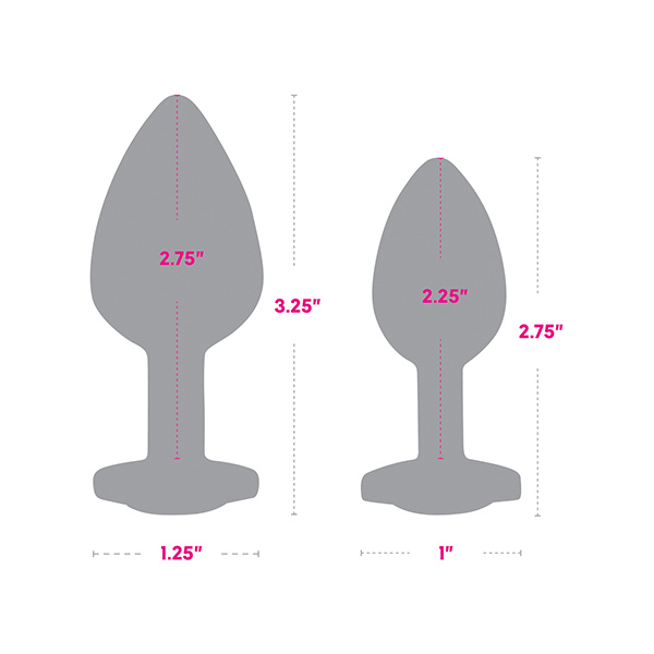 Gemsations 2 pc 2.75" & 3.25" Chrome Anal Training Set - Rainbow - Image 2