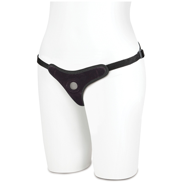 Lux Fetish Velvet Bikini Strap On - Black - Image 5
