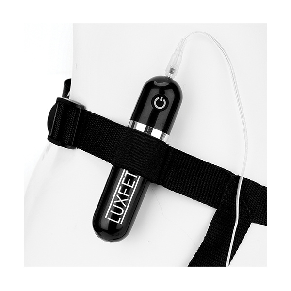 Lux Fetish 8.5" Realistic Vibrating Dildo w-Strap On Harness Set - Image 3