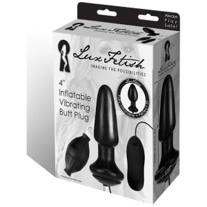 Lux Fetish 4" Inflatable Vibrating Butt Plug