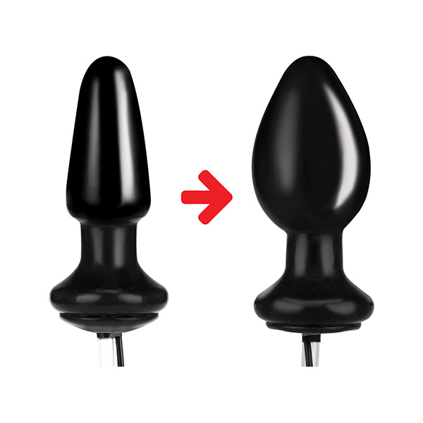 Lux Fetish 4" Inflatable Vibrating Butt Plug - Image 3