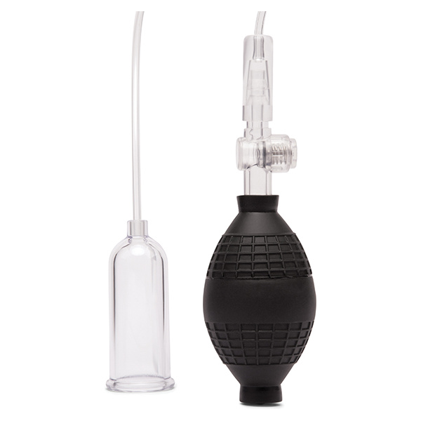 Lux Fetish Clitoral Pump w-Quick Release - Clear-Black - Image 3