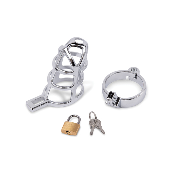 Lockmaster 3.75" Stainless Steel Prisoner Cock Cage - Silver - Image 4