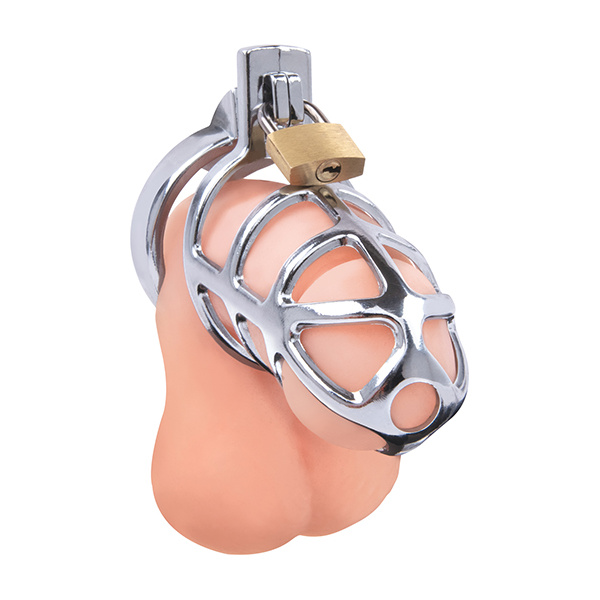 Lockmaster 3.75" Stainless Steel Prisoner Cock Cage - Silver - Image 5
