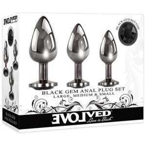 Evolved Black Gem Anal Plug set