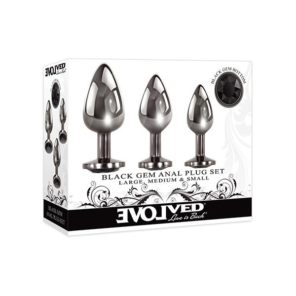 Evolved Black Gem Anal Plug set