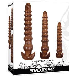 Evolved Twisted Love 3 pc Plug Set - Gold