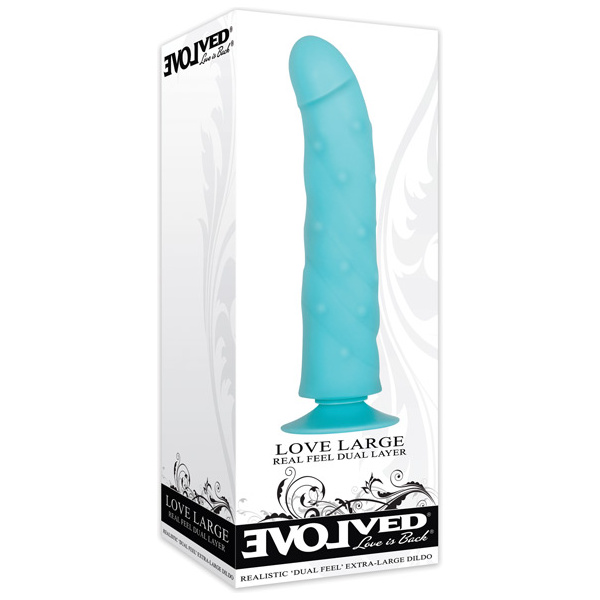Evolved Love Large Dildo - Blue