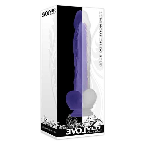 Evolved Luminous Dildo Stud Non Vibrating - Purple