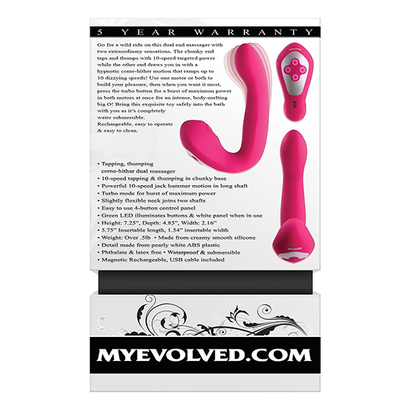 Evolved Buck Wild Come Hither Dual End Massager - Pink - Image 2