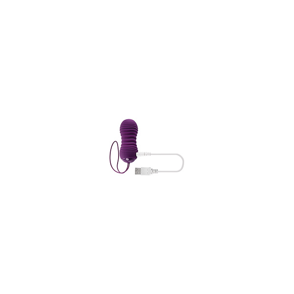 Evolved Eager Egg Vibrating & Thrusting Egg w-Remote - Purple - Image 3