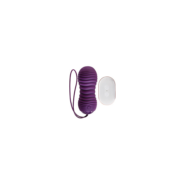 Evolved Eager Egg Vibrating & Thrusting Egg w-Remote - Purple - Image 4