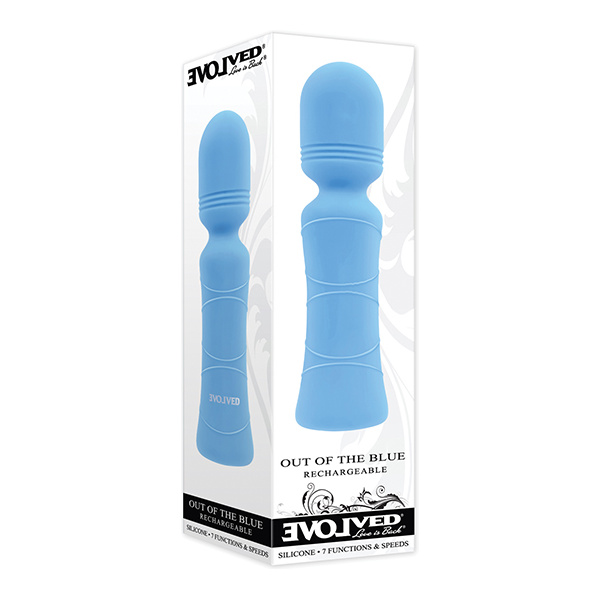 Evolved Out of The Blue Vibrating Mini Wand - Blue