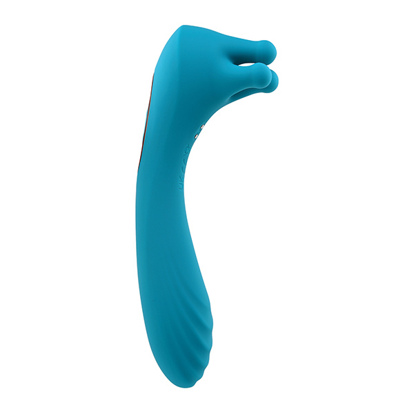 Evolved Heads or Tails Rechargeable Vibrator - Teal - Image 2