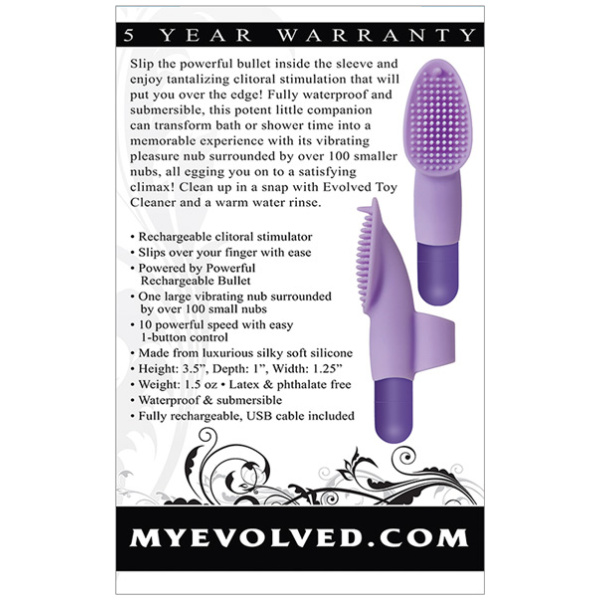 Evolved Fingerific Rechargeable Bullet - Purple - Image 2