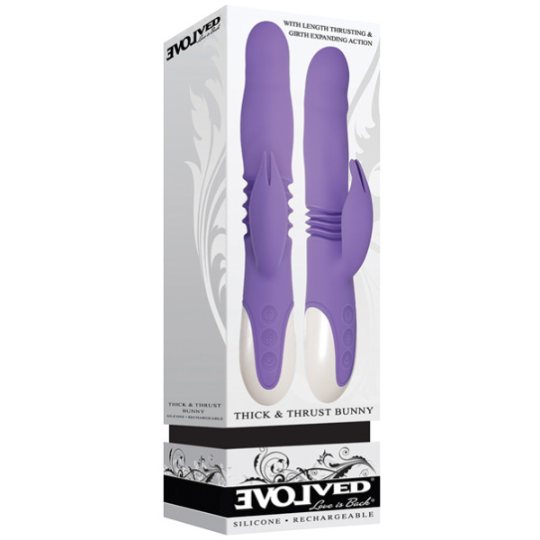 Evolved Thick & Thrust Bunny Dual Stim Rechargeable - Purple