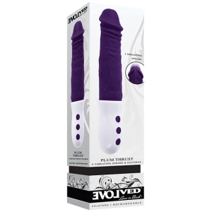 Evolved Plum Thrust Realistic Shaft Vibrator - Purple