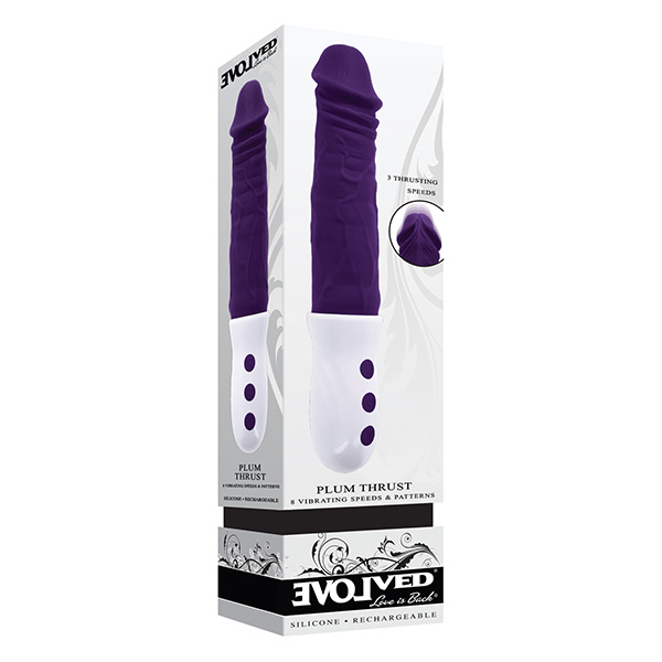 Evolved Plum Thrust Realistic Shaft Vibrator - Purple