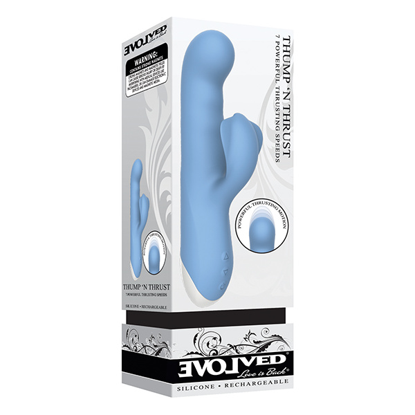 Evolved Thump N Thrust Rechargeable Dual Stim - Blue
