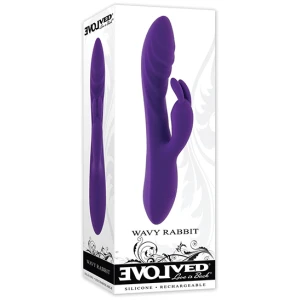 Evolved Wavy Rabbit Vibrator - Purple