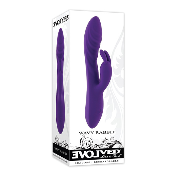 Evolved Wavy Rabbit Vibrator - Purple