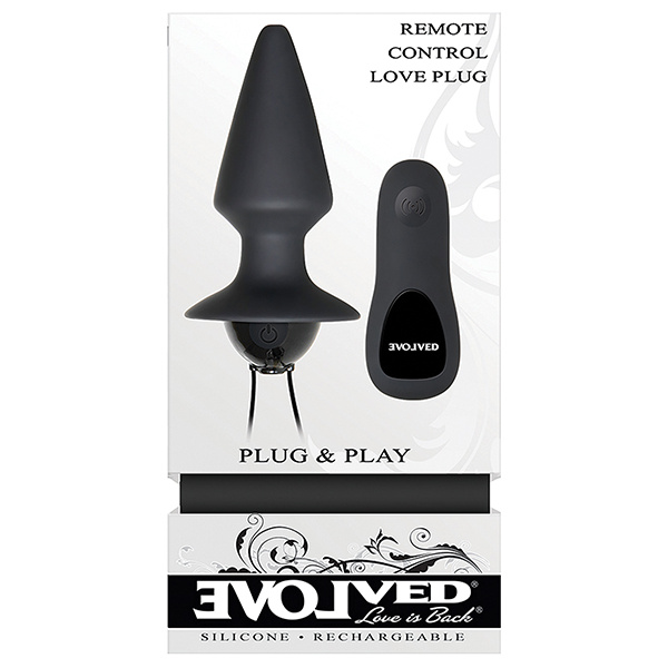 Evolved Plug & Play Remote Anal Plug - Black