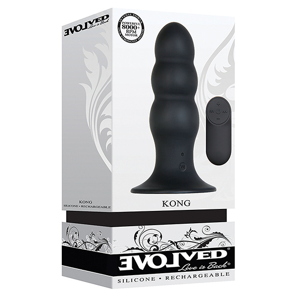 Evolved Kong Rechargeable Anal Plug - Black