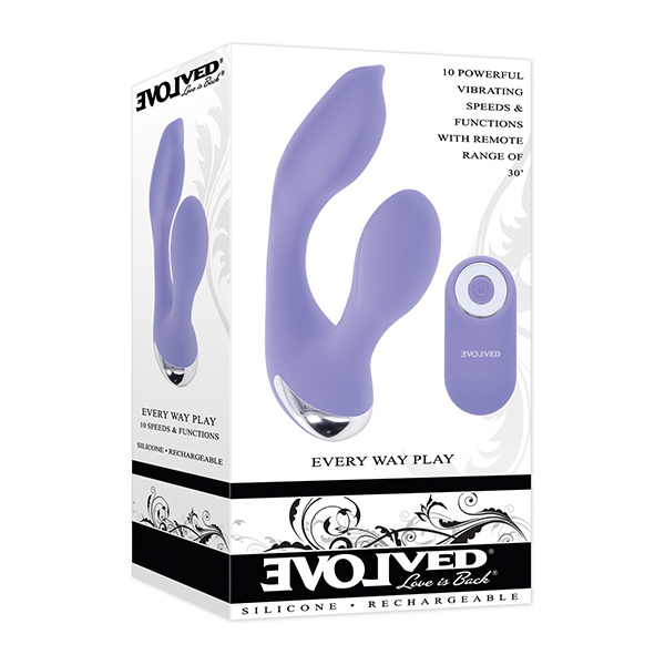 Evolved Every Way Play Remote Controlled Rabbit Vibrator - Lilac