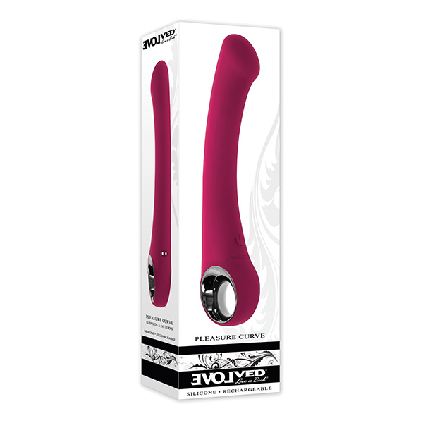 Evolved Pleasure Curve G-Spot Vibrator - Burgundy